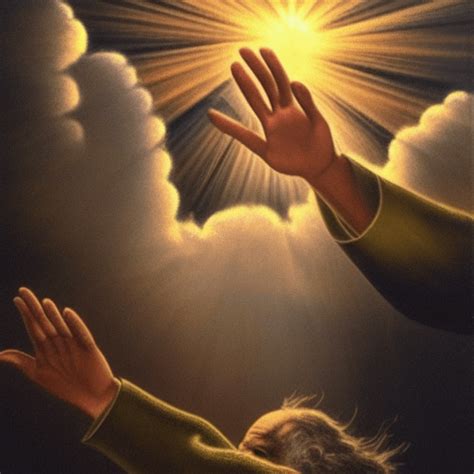 God Our Father Reaching His Hand Down From Heaven · Creative Fabrica