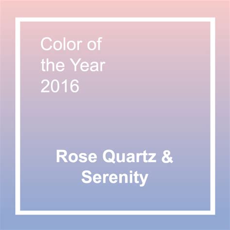 Pantone S 2016 Colors Of The Year Rose Quartz And Serenity