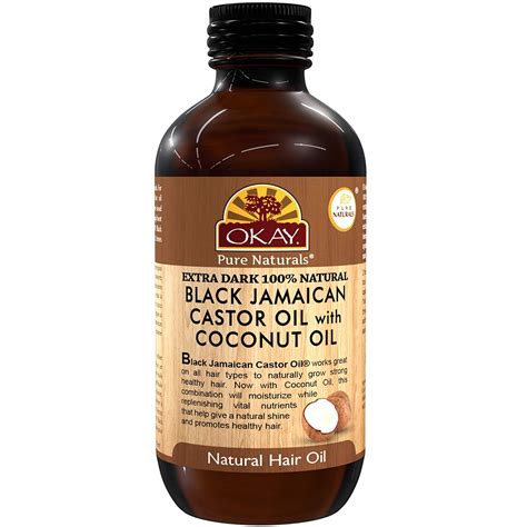 Okay Extra Dark Black Jamaican Castor Oil With Coconut Oil 4 Oz Ebay
