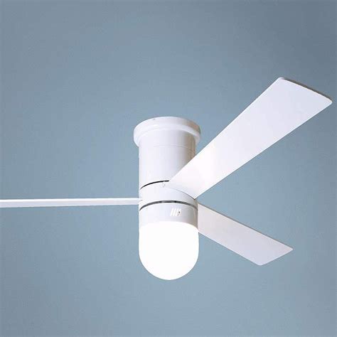 This beautiful modern ceiling fan mounts flush to the ceiling for a beautiful minimal appearance that compliments any space. 52" Cirrus Gloss White Hugger Ceiling Fan with Light Kit ...