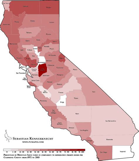 Mountain lions generally exist wherever deer are found. Puma Depredation Numbers in California and Possible ...