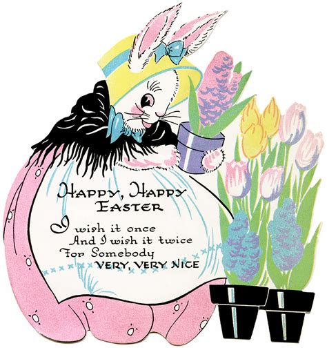 Free Vintage Image ~ Easter Bunny Clipart Old Design Shop Blog