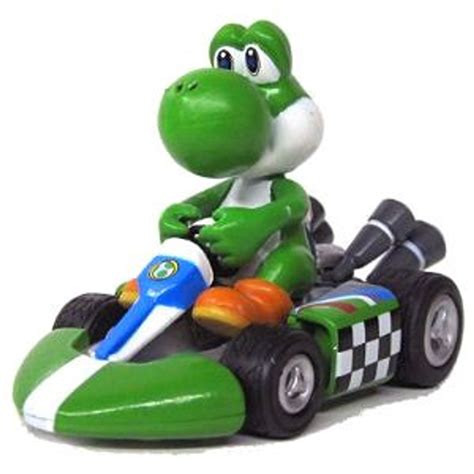 Super Mario Mario Kart Wii Hybrid Pull Back Racer Yoshi Vehicle Takara