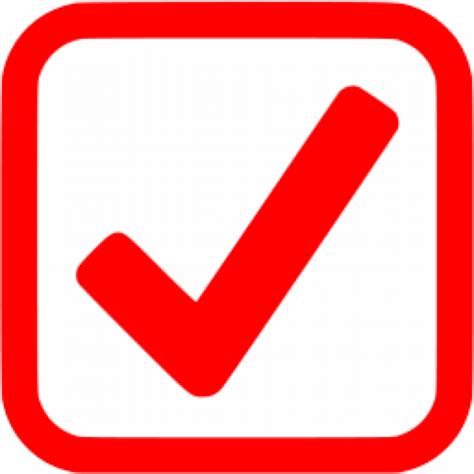 Red Check Mark Png