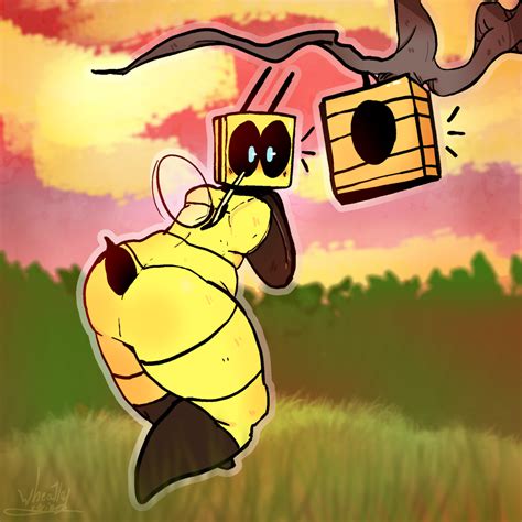 Rule 34 Antennae Ass Bee Bee Minecraft Blue Eyes Blush Flying Minecraft Stinger Surprised
