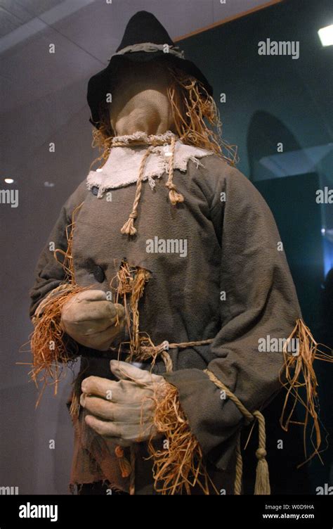the rarely seen scarecrow s costume used in the wizard of oz is displayed at the treasures of