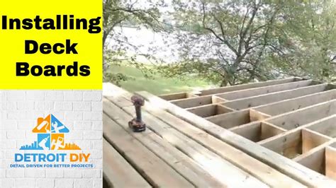 How To Deck Board Installation Deck Build Diy 8 Youtube