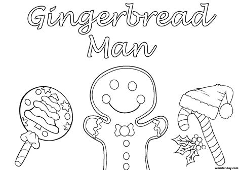 Gingerbread Man coloring pages. Free Printable Coloring Pages