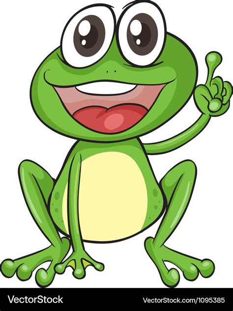 Happy Cartoon Frog Royalty Free Vector Image Vectorstock