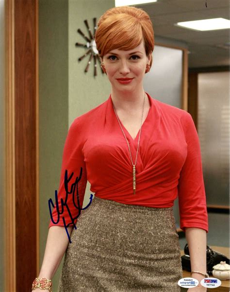Christina Hendricks Autographed Signed 11x14 Photo Hot Sexy Redhead Mad Men Psa Autographia