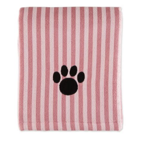 Bone Dry Rose Stripe Embroidered Paw Pet Towel 1 Fred Meyer