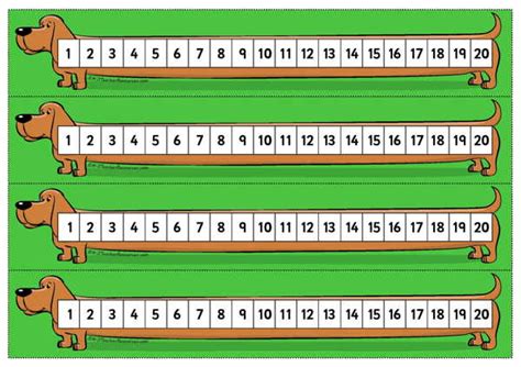 Printable Desktop Number Line To 20 Printable Number Line Number