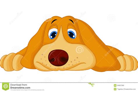 Cute Cartoon Dog Lying Down Royalty Free Stock Images Image 34607369