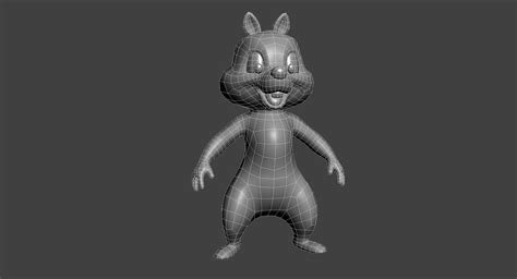 3d Cartoon Chipmunk Model