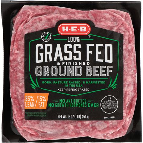 H E B Grass Fed And Finished Ground Beef 85 Lean Shop Beef At H E B