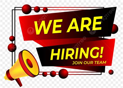 We Are Hiring Vector Design Images We Are Hiring Poster Design With Megaphone Red Gradient