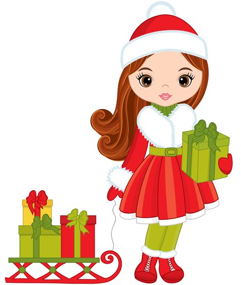 Cliparts From Anna Christmas Girls Рождественские девочки Png