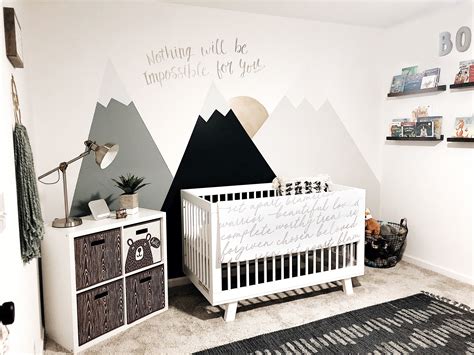 Nursery Inspiration Nursery Wall Mural Mountain Nursery Inspo Nursery