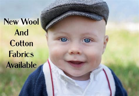 Newsboy Baby Flat Cap Newborn Infant Photo Prop Wool Blend Vintage