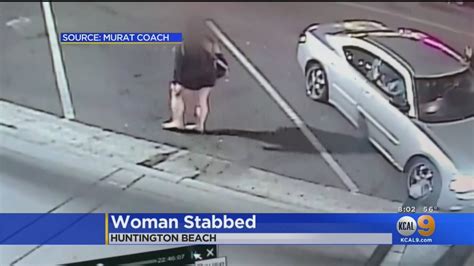 Caught On Video Woman Stabbed In The Abdomen In Huntington Beach YouTube