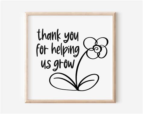 Thank You For Helping Us Grow Svg Teacher Appreciation T Etsy