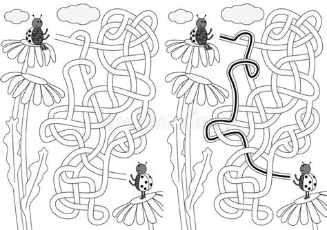 Ladybug Maze Stock Vector Illustration Of Labyrinth 133002551