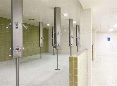 Locker Room Showers Stock Photo Dissolve