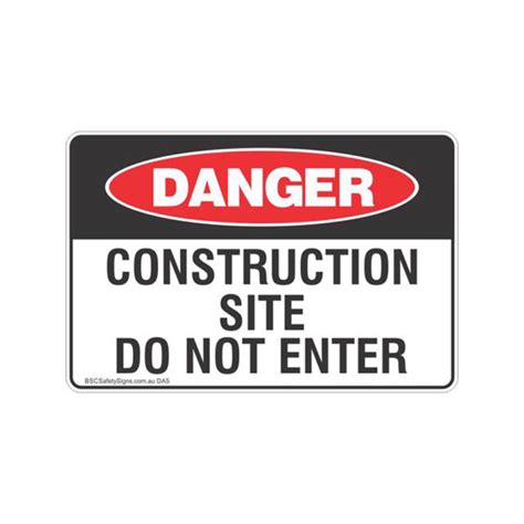 Safety Sign Danger Construction Site Do Not Enter Prosup Llc