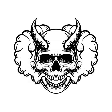 Devil Skull Vector Art Icons And Graphics For Free Download