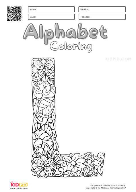 Alphabet Coloring Pages for Kids - Kidpid