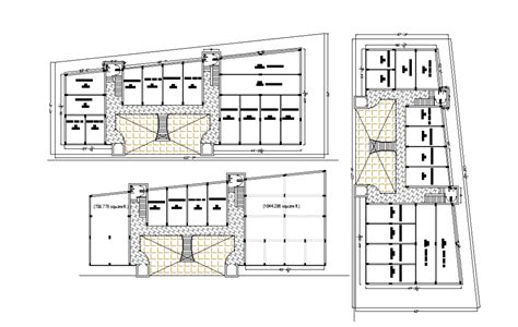 100x52 Of Business Centre Plan Is Given In This 2d Autocad Dwg