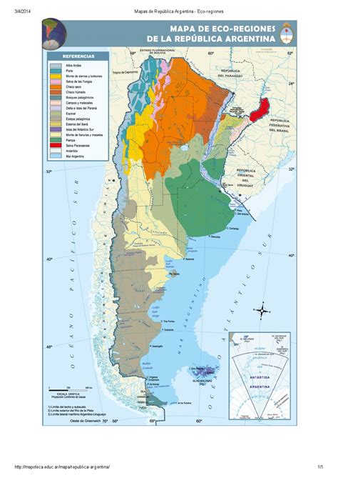 Mapa Para Imprimir De La República Argentina Mapa Eco Regiones De
