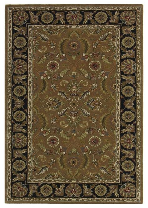 Traditional Splendor 8x11 Rectangle Olive Green Area Rug