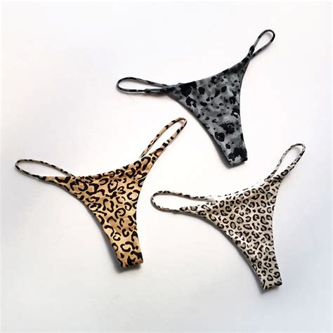 Cotton G String Leopard Women Panties Sexy Briefs Thong Low Waist T Back Bikini Underwear