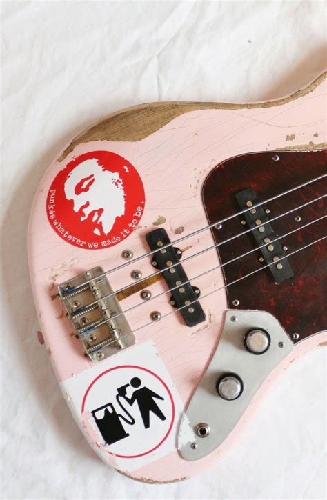 Flohschale Rosa Jazz Bassgitarre Punk Aufkleber Set Rot Heiß Chili