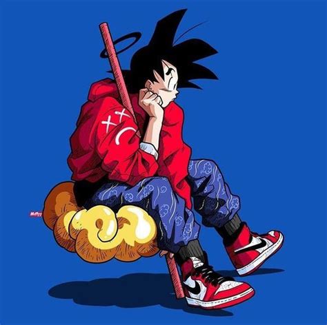 Drippy Goku Poster Img Stache