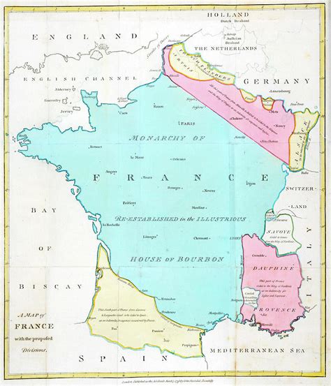 Vintage Map Of France 1793 Drawing By Cartographyassociates Pixels