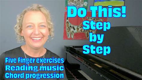 step by step practice 5 finger exercises analyze written music for playing jamming practice