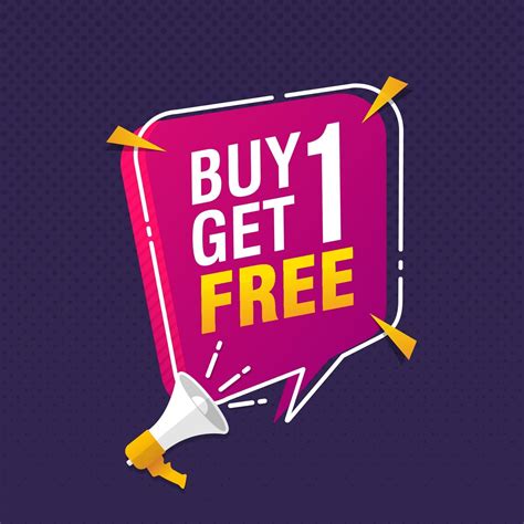 Buy One Get One Free Sale Banner Discount Tag Design Template Vector