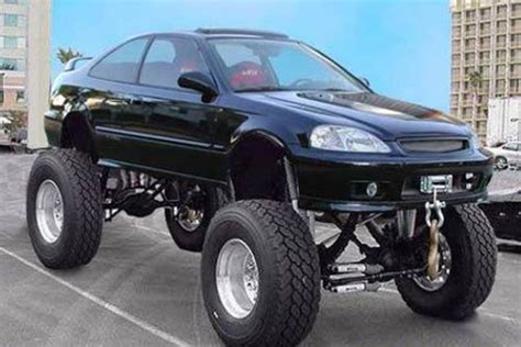 11 Normal Cars With Ridiculously Massive Wheels 4