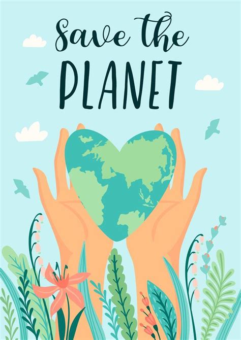 Earth Day Save Nature Poster 1361751 Download Free Vectors Clipart
