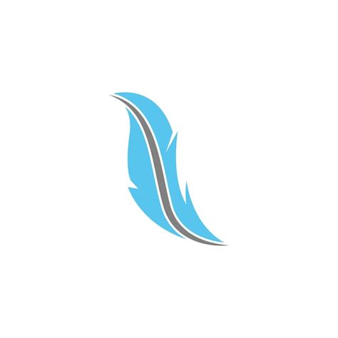 Premium Vector Feather Icon Logo Illustration