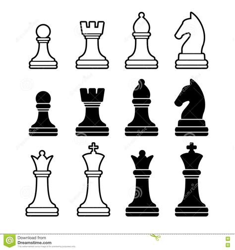 47 Chess Pieces Clipart Black And White You Should Have It