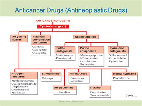 Classification Of Anticancer Or Antineoplastic Agents Medicinal My