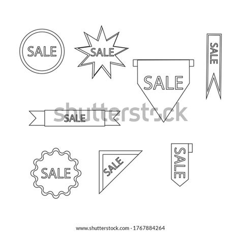 Set Sale Labels Template Blank Labels Stock Vector Royalty Free