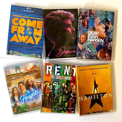 DVD Diana Musical The Musical Hamilton Come From Away RENT Dear Evan