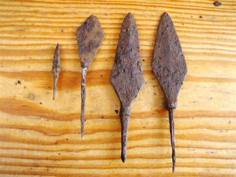 Antique Forged Metal Arrowheads From The 11th To The 13th Etsy