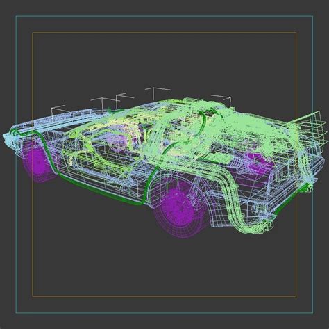 3d Model Delorean Time Machine Vr Ar Low Poly Rigged Cgtrader