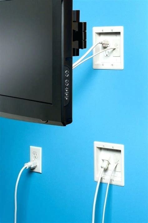 Wall Mount Tv Recessed Power Outlet Install Electrical Outlet For Wall