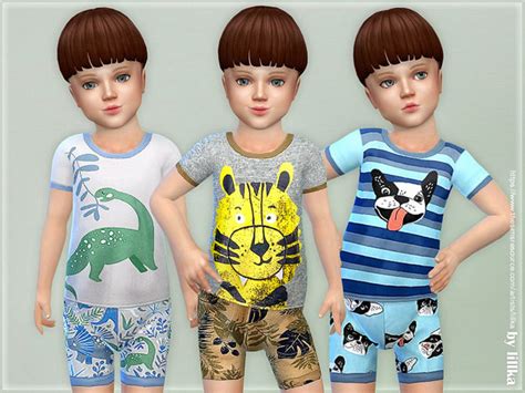 Summer Pajama For Toddler Boys By Lillka At Tsr Sims 4 Updates